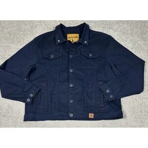 Makobi Jean‎ Jacket Mens 2X Blue Navy Core Denim Coat Streetwear
